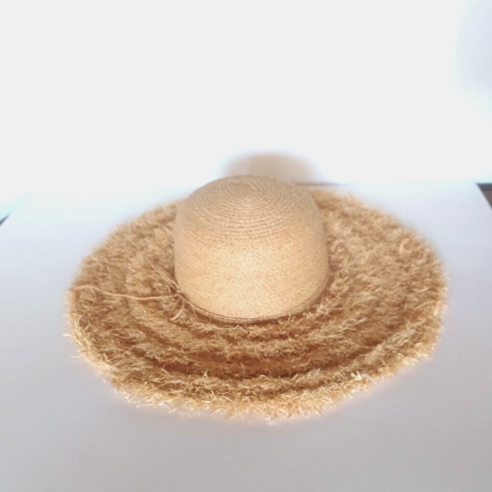 Ralph Lauren Natural Straw Hat Floppy Beach Wide Brim Sun Hat Sz M - Picture 6 of 6
